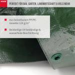 Abdeckplane Hobby 120g/m² Gewebeplane ca. Größe 2x3 m Farbegrün – Bild 3